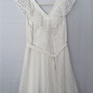 Danny & Nicole White Midi Dress